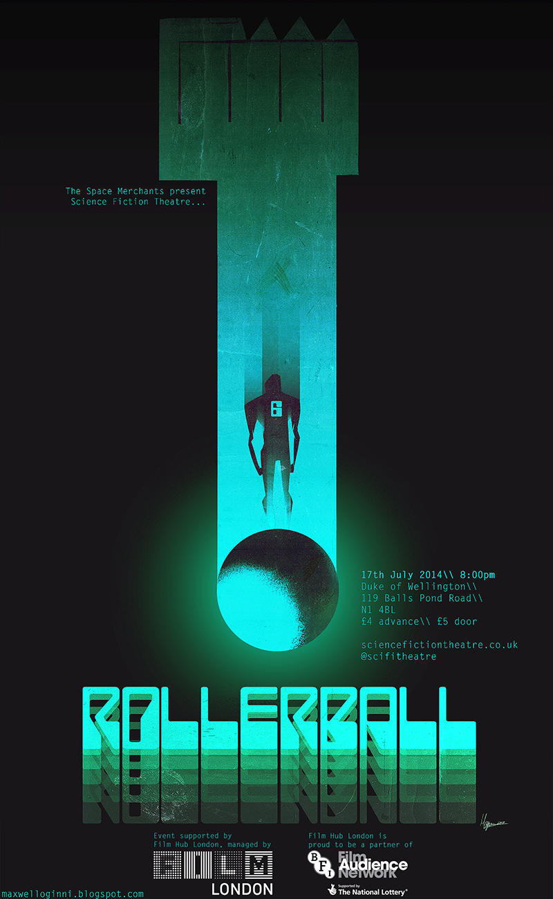 The SFT Rollerball poster, designed by Max Oginni